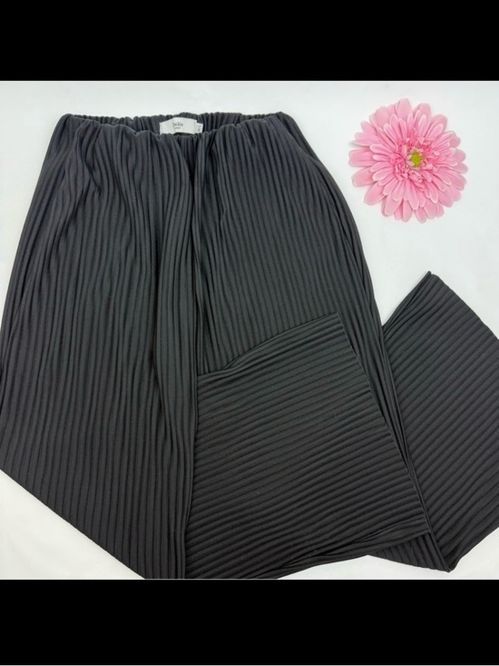 Frankie Shop Pants - Frankie Shop Ribbed High Rise Flare Pants Black